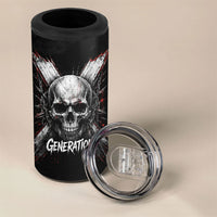 Generation X Skull 4 in 1 Can Cooler Tumbler Distressed Heavy Metal Grunge
