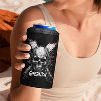 Generation X Skull 4 in 1 Can Cooler Tumbler Distressed Heavy Metal Grunge