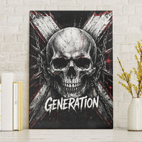 Generation X Skull Canvas Wall Art Distressed Heavy Metal Grunge