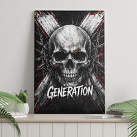 Generation X Skull Canvas Wall Art Distressed Heavy Metal Grunge