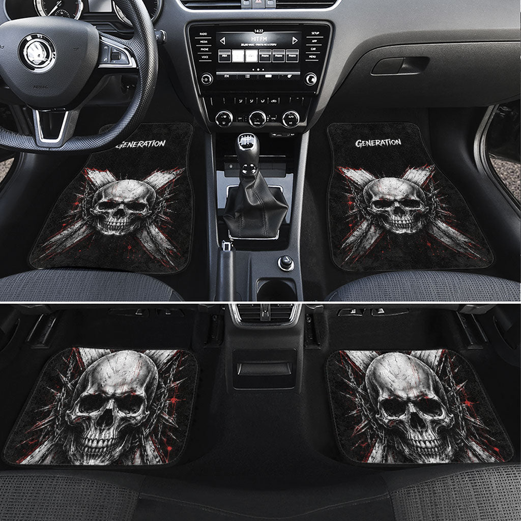 Generation X Skull Car Mats Distressed Heavy Metal Grunge