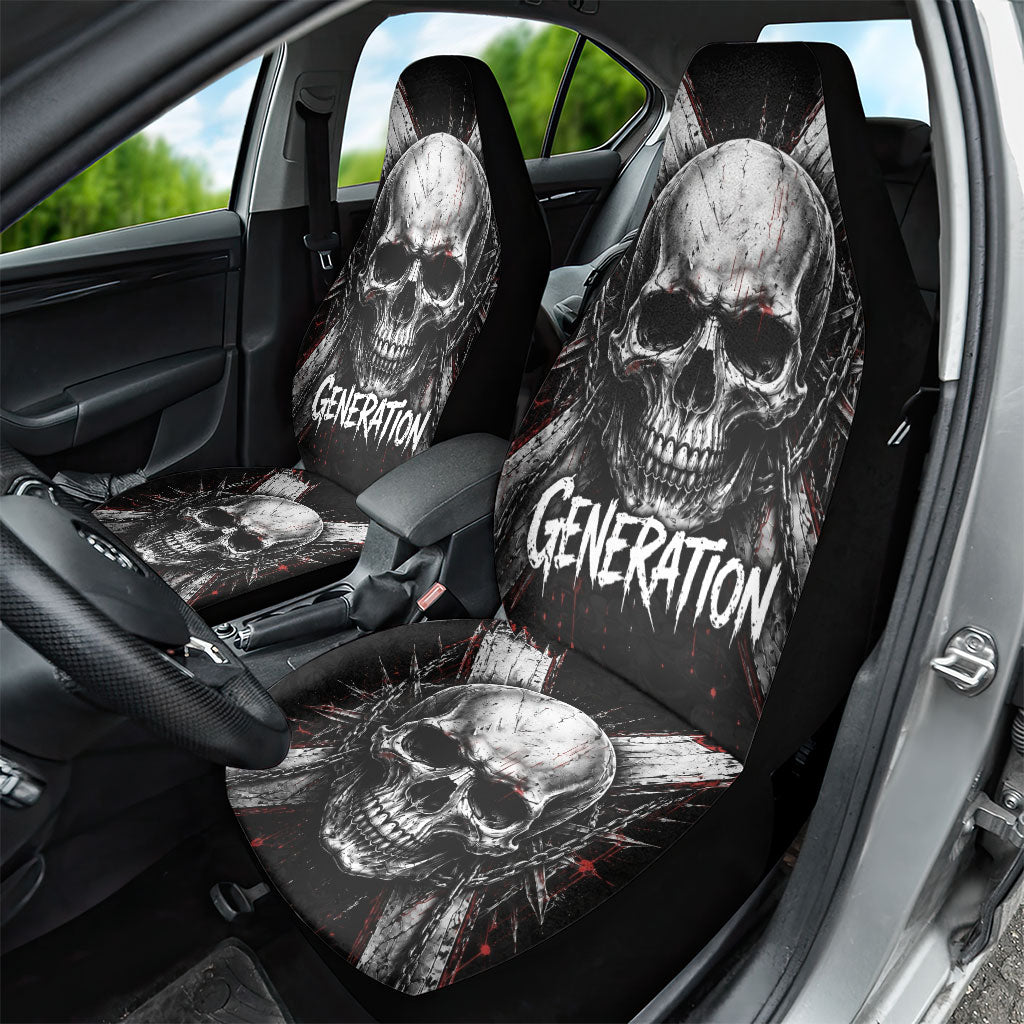 Generation X Skull Car Seat Cover Distressed Heavy Metal Grunge