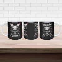Generation X Skull Ceramic Mug Distressed Heavy Metal Grunge