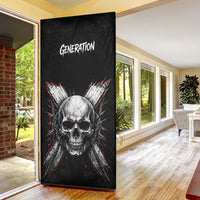 Generation X Skull Door Cover Distressed Heavy Metal Grunge