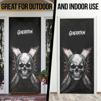 Generation X Skull Door Cover Distressed Heavy Metal Grunge
