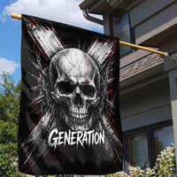 Generation X Skull Garden Flag Distressed Heavy Metal Grunge