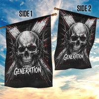 Generation X Skull Garden Flag Distressed Heavy Metal Grunge