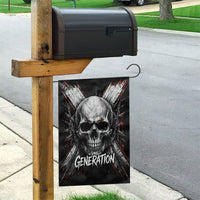 Generation X Skull Garden Flag Distressed Heavy Metal Grunge