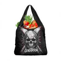Generation X Skull Grocery Bag Distressed Heavy Metal Grunge