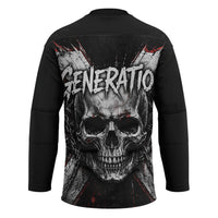 Generation X Skull Hockey Jersey Distressed Heavy Metal Grunge