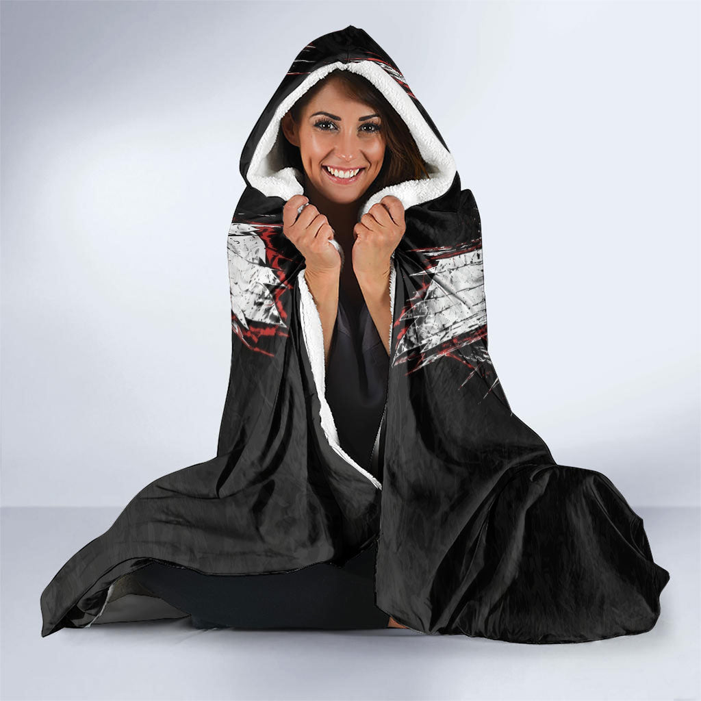 Generation X Skull Hooded Blanket Distressed Heavy Metal Grunge