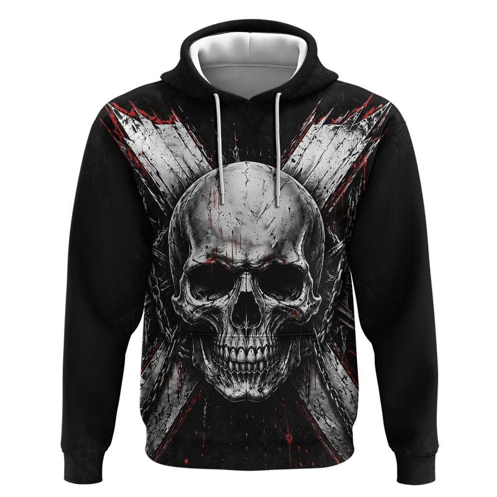 Generation X Skull Hoodie Distressed Heavy Metal Grunge