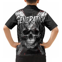 Generation X Skull Kid Hawaiian Shirt Distressed Heavy Metal Grunge