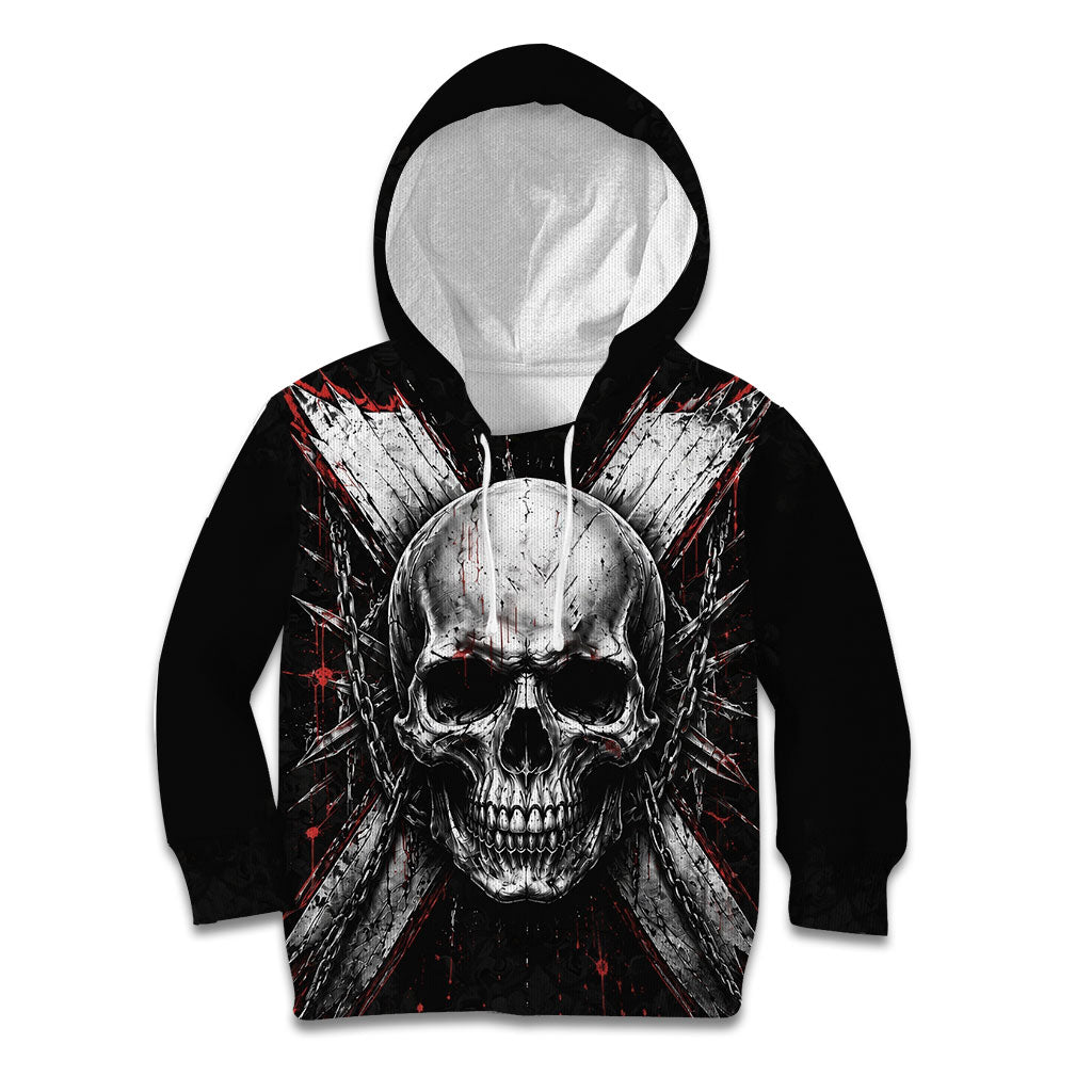 Generation X Skull Kid Hoodie Distressed Heavy Metal Grunge