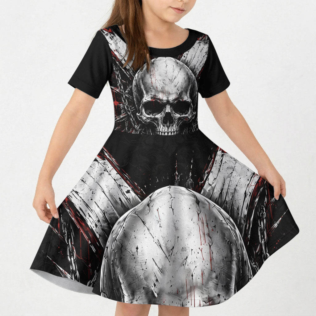 Generation X Skull Kid Short Sleeve Dress Distressed Heavy Metal Grunge