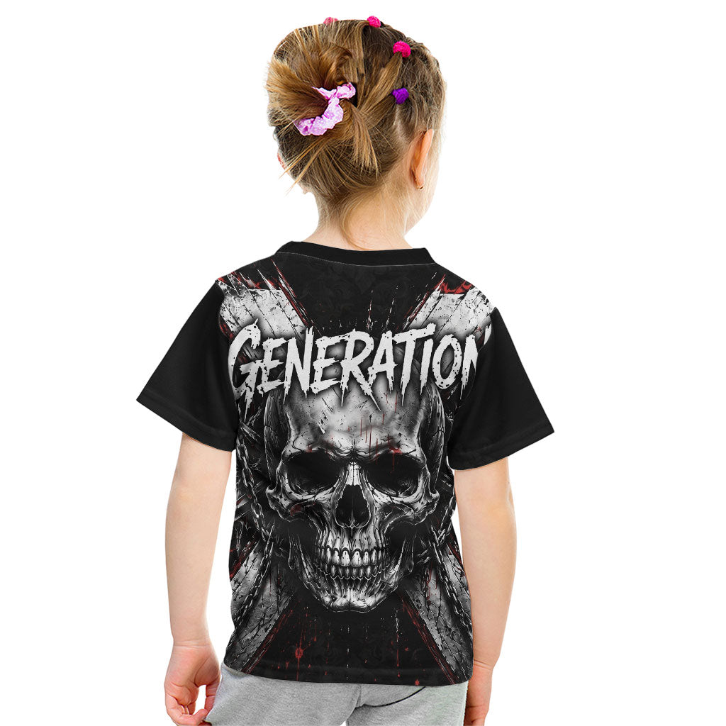 Generation X Skull Kid T Shirt Distressed Heavy Metal Grunge