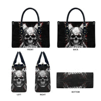 Generation X Skull Leather Bag Distressed Heavy Metal Grunge