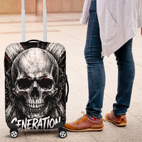 Generation X Skull Luggage Cover Distressed Heavy Metal Grunge