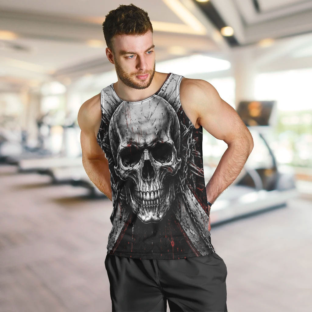 Generation X Skull Men Tank Top Distressed Heavy Metal Grunge