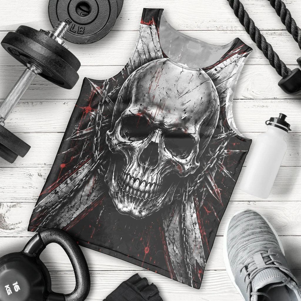 Generation X Skull Men Tank Top Distressed Heavy Metal Grunge