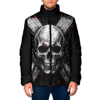 Generation X Skull Padded Jacket Distressed Heavy Metal Grunge