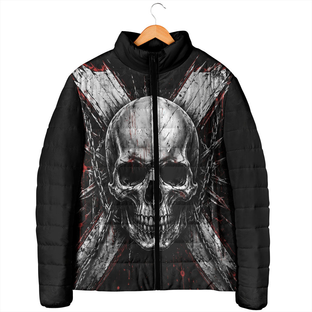 Generation X Skull Padded Jacket Distressed Heavy Metal Grunge