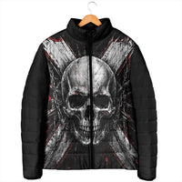 Generation X Skull Padded Jacket Distressed Heavy Metal Grunge