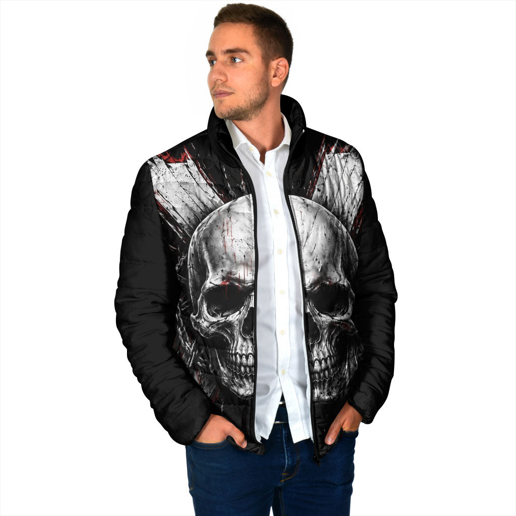 Generation X Skull Padded Jacket Distressed Heavy Metal Grunge