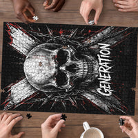 Generation X Skull Puzzle Distressed Heavy Metal Grunge