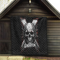 Generation X Skull Quilt Distressed Heavy Metal Grunge