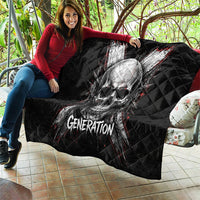 Generation X Skull Quilt Distressed Heavy Metal Grunge