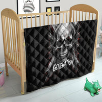 Generation X Skull Quilt Distressed Heavy Metal Grunge