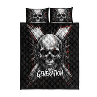 Generation X Skull Quilt Bed Set Distressed Heavy Metal Grunge