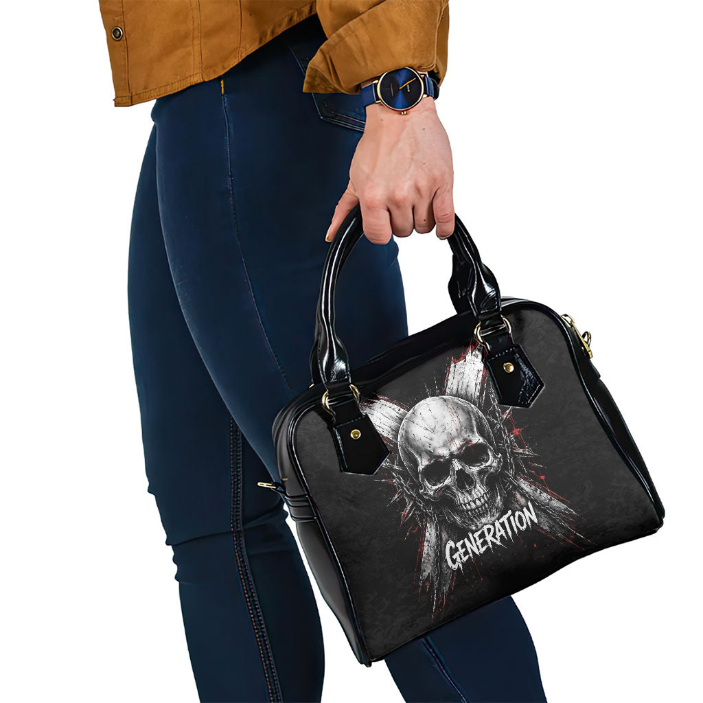 Generation X Skull Shoulder Handbag Distressed Heavy Metal Grunge