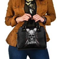 Generation X Skull Shoulder Handbag Distressed Heavy Metal Grunge