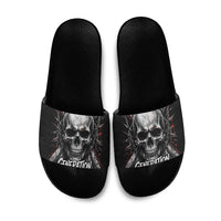 Generation X Skull Slide Sandals Distressed Heavy Metal Grunge