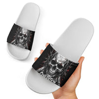 Generation X Skull Slide Sandals Distressed Heavy Metal Grunge