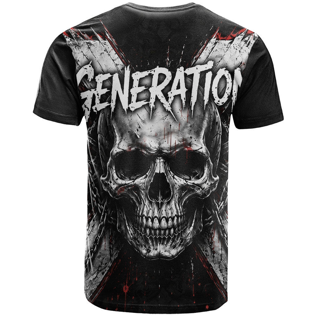 Generation X Skull T Shirt Distressed Heavy Metal Grunge