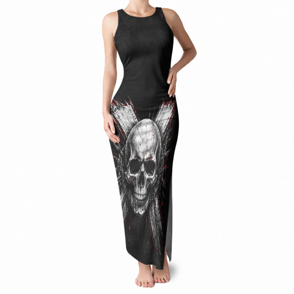 Generation X Skull Tank Maxi Dress Distressed Heavy Metal Grunge