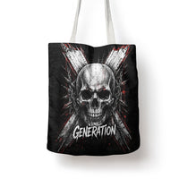 Generation X Skull Tote Bag Distressed Heavy Metal Grunge