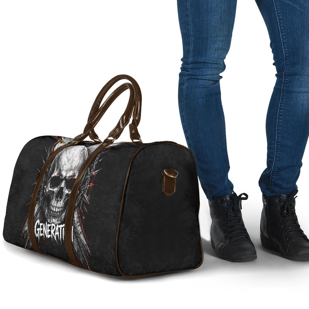 Generation X Skull Travel Bag Distressed Heavy Metal Grunge