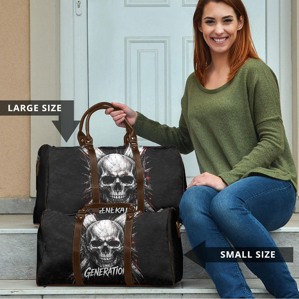 Generation X Skull Travel Bag Distressed Heavy Metal Grunge
