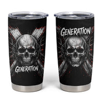 Generation X Skull Tumbler Cup Distressed Heavy Metal Grunge