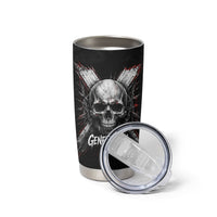 Generation X Skull Tumbler Cup Distressed Heavy Metal Grunge