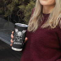 Generation X Skull Tumbler Cup Distressed Heavy Metal Grunge