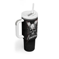 Generation X Skull Tumbler With Handle Distressed Heavy Metal Grunge