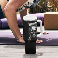 Generation X Skull Tumbler With Handle Distressed Heavy Metal Grunge