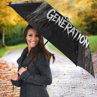Generation X Skull Umbrella Distressed Heavy Metal Grunge