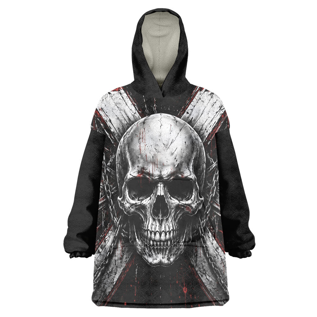 Generation X Skull Wearable Blanket Hoodie Distressed Heavy Metal Grunge