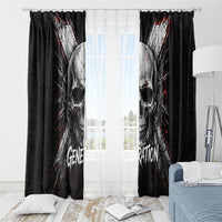Generation X Skull Window Curtain Distressed Heavy Metal Grunge